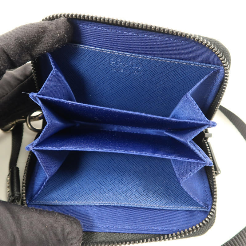 PRADA 尼龍Card Case With Strap銀扣卡片套-4