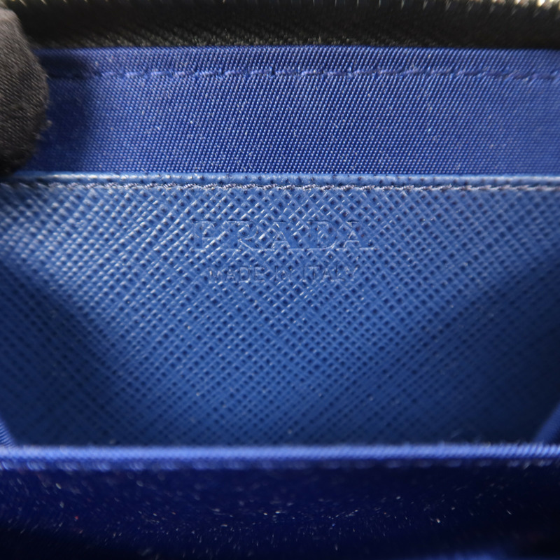 PRADA 尼龍Card Case With Strap銀扣卡片套-5