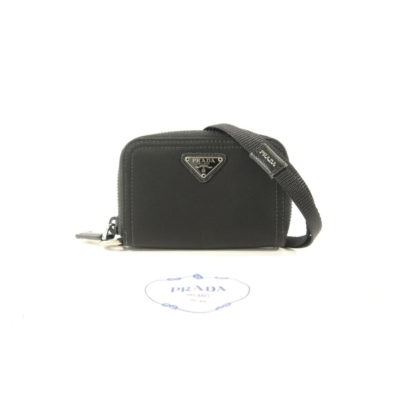 PRADA 尼龍Card Case With Strap銀扣卡片套-9