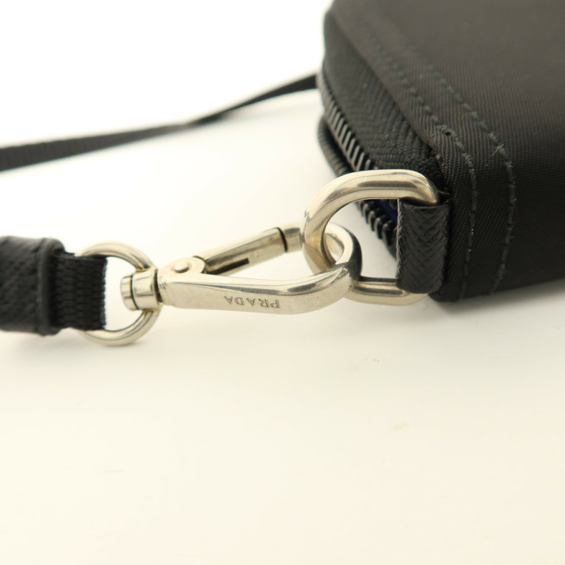 PRADA 尼龍Card Case With Strap銀扣卡片套-10