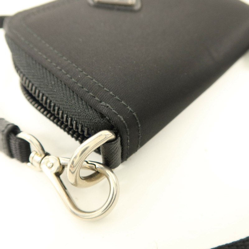 PRADA 尼龍Card Case With Strap銀扣卡片套-12