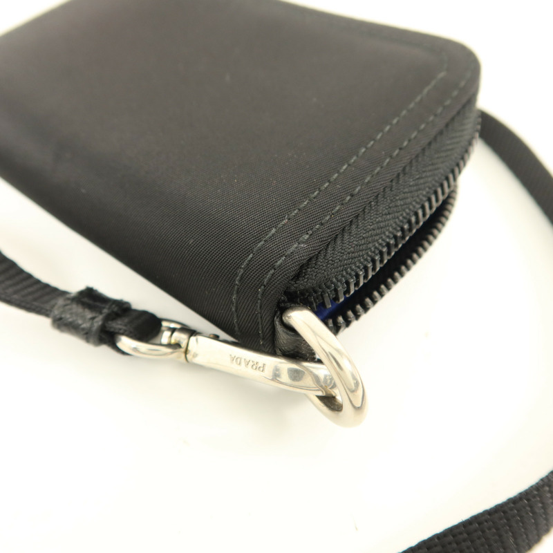 PRADA 尼龍Card Case With Strap銀扣卡片套-13