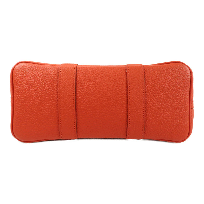 HERMES 【Hermes Fair】Country皮革Garden Party TPM銀扣手挽袋Rouge Casaque-7