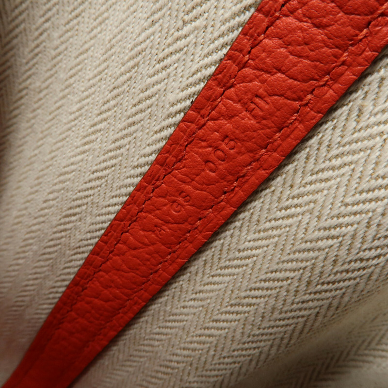 HERMES 【Hermes Fair】Country皮革Garden Party TPM銀扣手挽袋Rouge Casaque-10