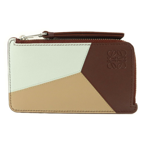 LOEWE 牛皮皮革Puzzle Card Case銀扣卡片套