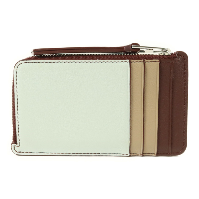 LOEWE 牛皮皮革Puzzle Card Case銀扣卡片套-1