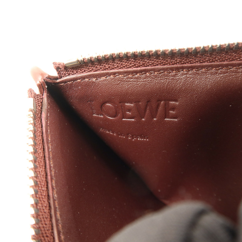 LOEWE 牛皮皮革Puzzle Card Case銀扣卡片套-5