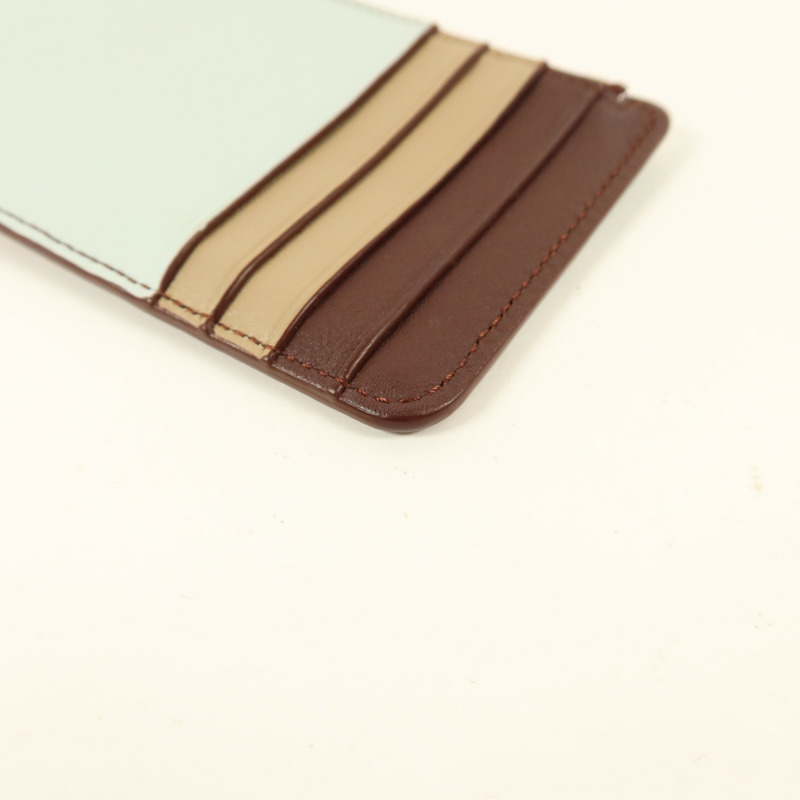 LOEWE 牛皮皮革Puzzle Card Case銀扣卡片套-11