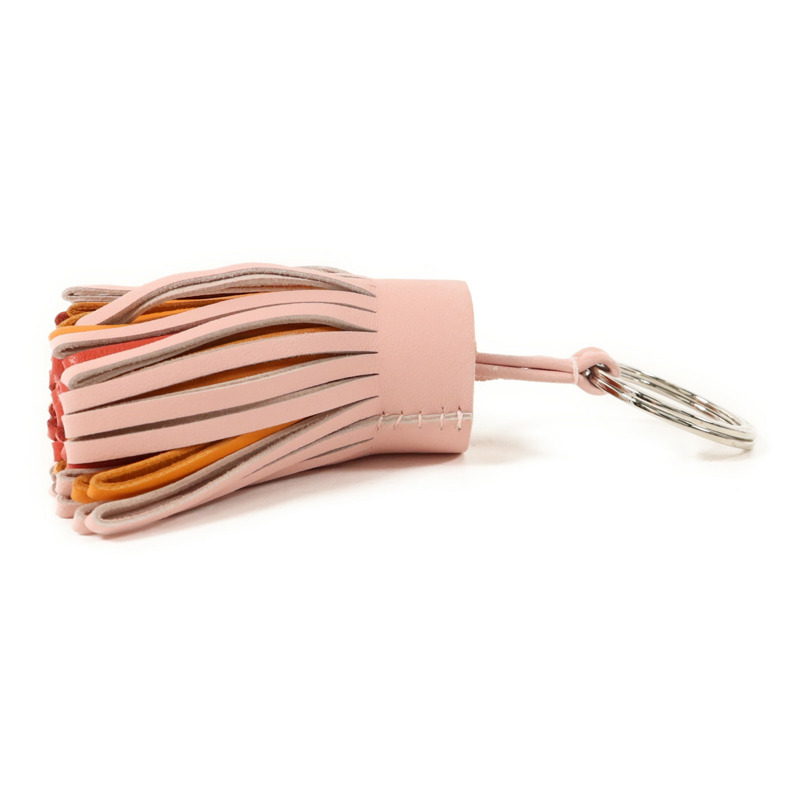 HERMES Milo皮革Carmen Charm銀扣掛飾-3