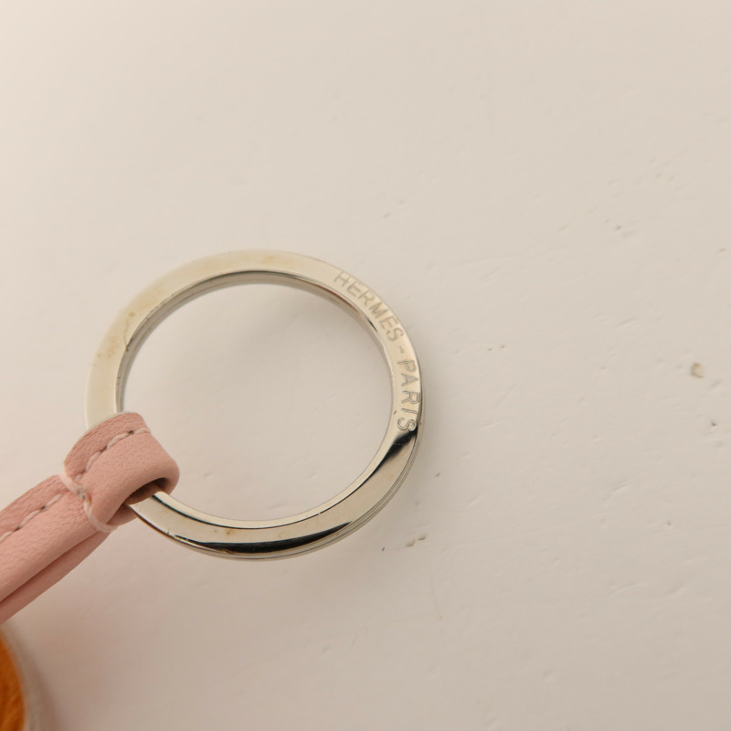 HERMES Milo皮革Carmen Charm銀扣掛飾-4