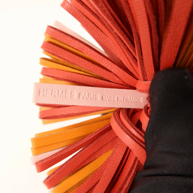 HERMES Milo皮革Carmen Charm銀扣掛飾-5