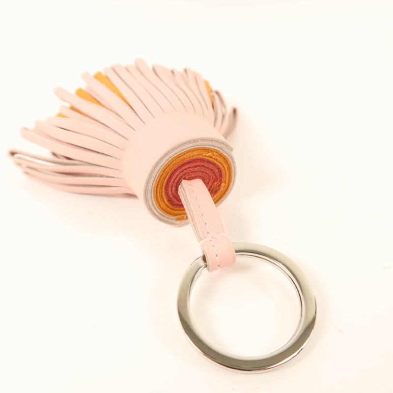 HERMES Milo皮革Carmen Charm銀扣掛飾-6