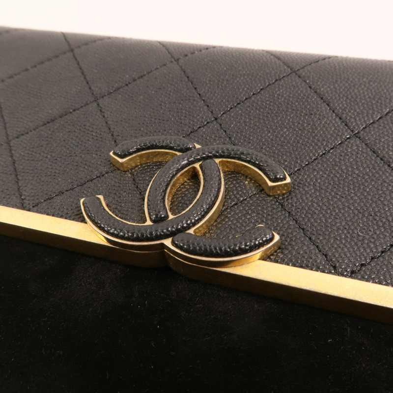 CHANEL 牛皮皮革/麂皮皮革Lady Coco Flap Quilted Bag金扣鏈帶肩背袋-8