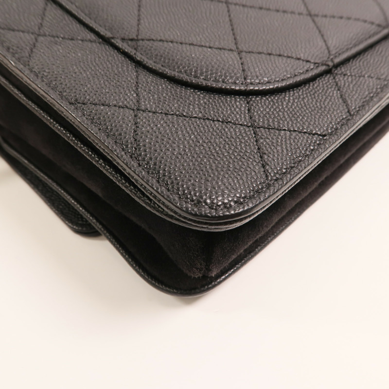 CHANEL 牛皮皮革/麂皮皮革Lady Coco Flap Quilted Bag金扣鏈帶肩背袋-14