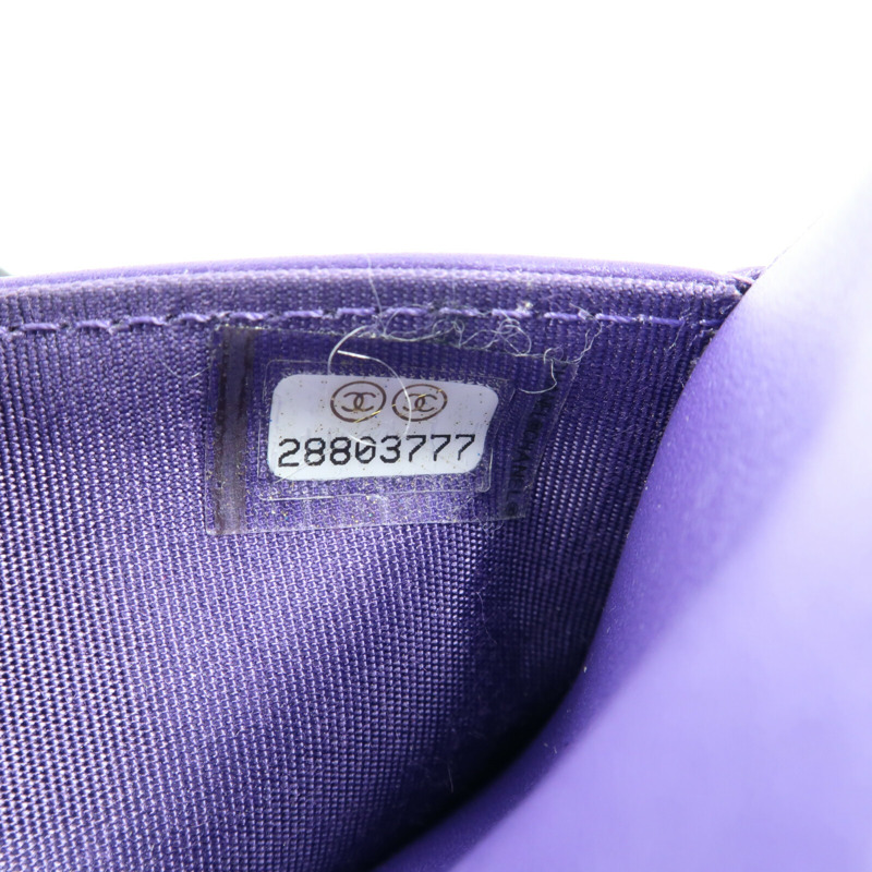 CHANEL 羊皮皮革Boy WOC Wallet On Chain金扣鏈帶肩背袋-14