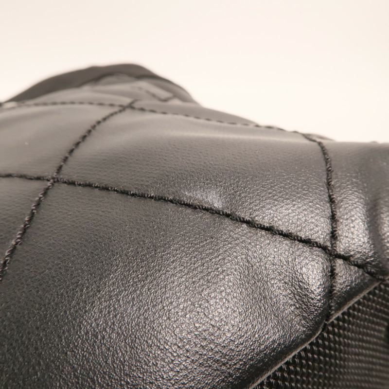 CHANEL 塗層帆布/尼龍Biarritz MM銀扣手挽袋-13