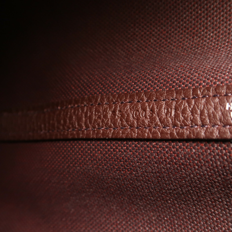 HERMES 【Hermes Fair】帆布Garden Party TPM 銀扣手挽袋Chocolat-6