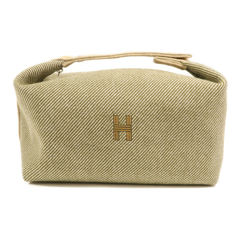 HERMES 【Hermes Fair】帆布Bride a Brac銀扣手挽袋