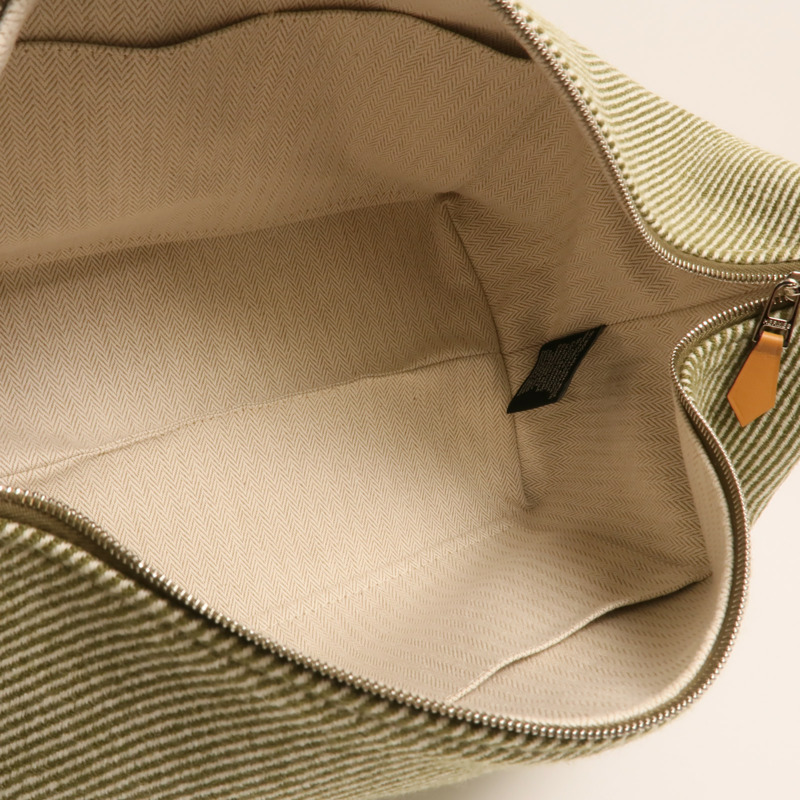 HERMES 【Hermes Fair】帆布Bride a Brac銀扣手挽袋-4