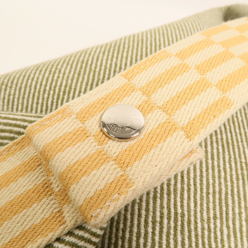 HERMES 【Hermes Fair】帆布Bride a Brac銀扣手挽袋-13