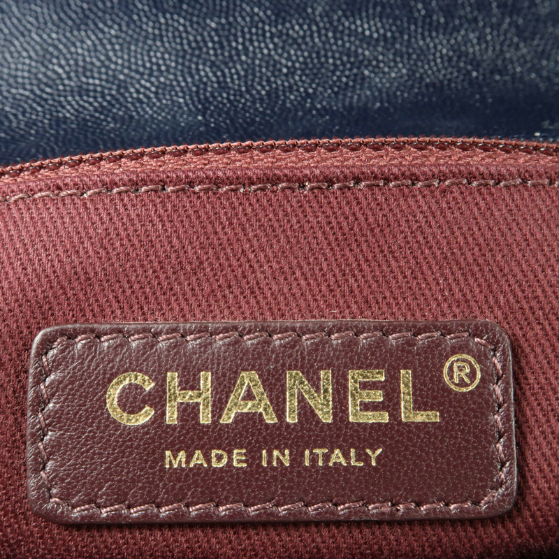 CHANEL 牛皮皮革Coco Handle Small金扣鏈帶手挽肩背兩用袋-14