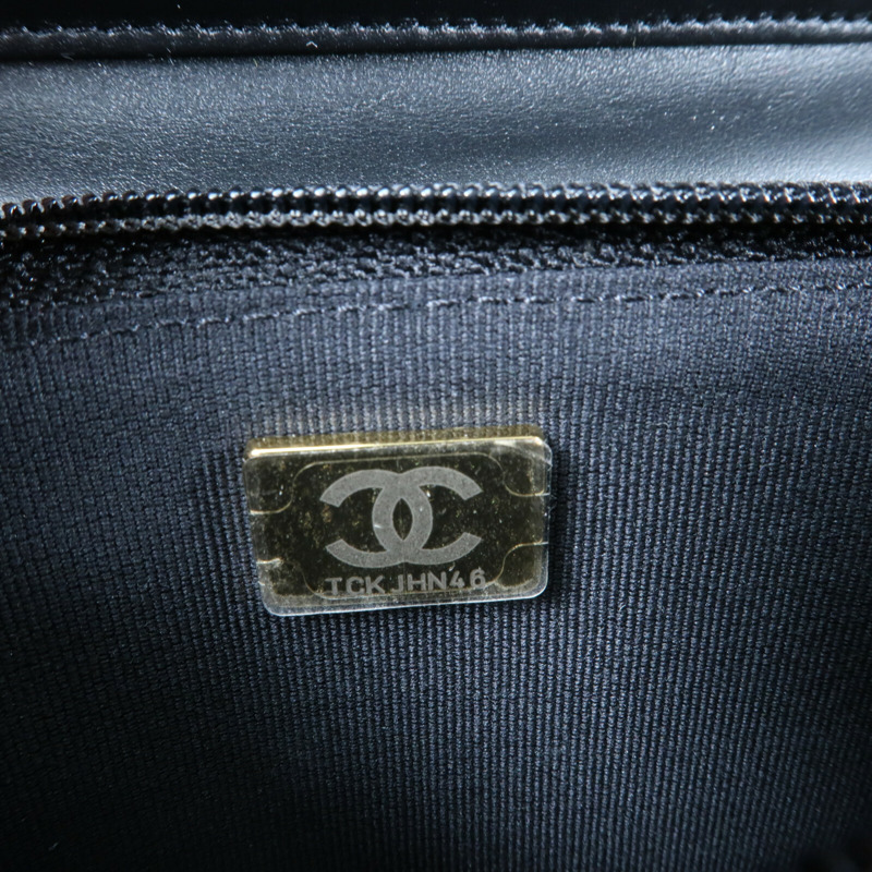 CHANEL 牛皮皮革Boy Wallet On Chain金扣鏈帶肩背袋-14