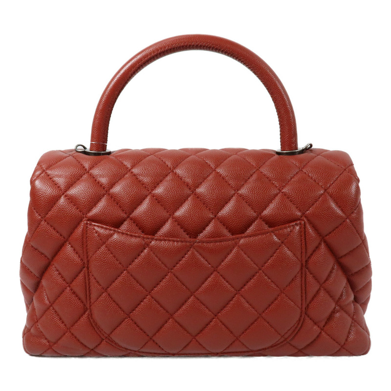 CHANEL 牛皮皮革COCO Handle Meclium鏈帶手挽肩背兩用袋-1