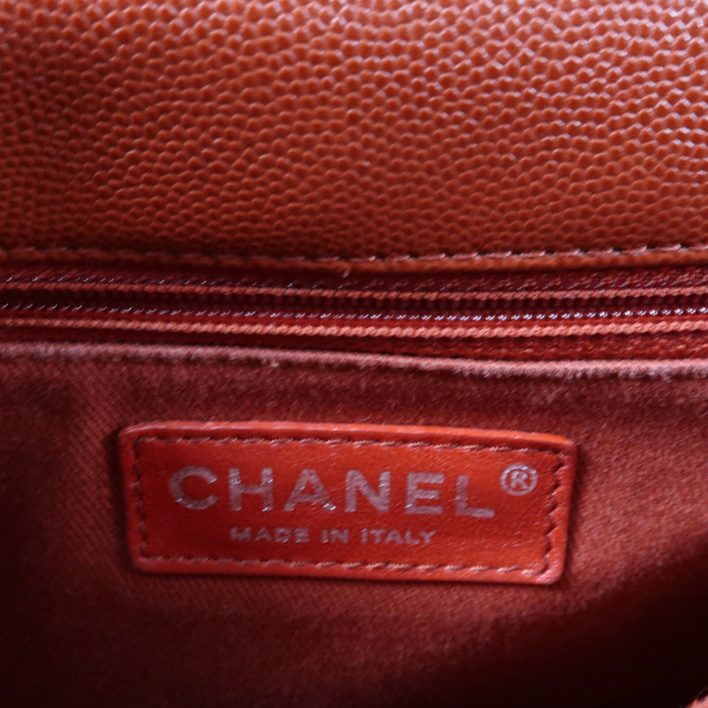 CHANEL 牛皮皮革COCO Handle Meclium鏈帶手挽肩背兩用袋-12