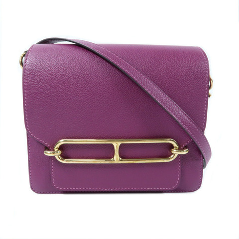 HERMES 【Hermes Fair】Evercolor皮革Mini Roulis金扣肩背袋Anemone