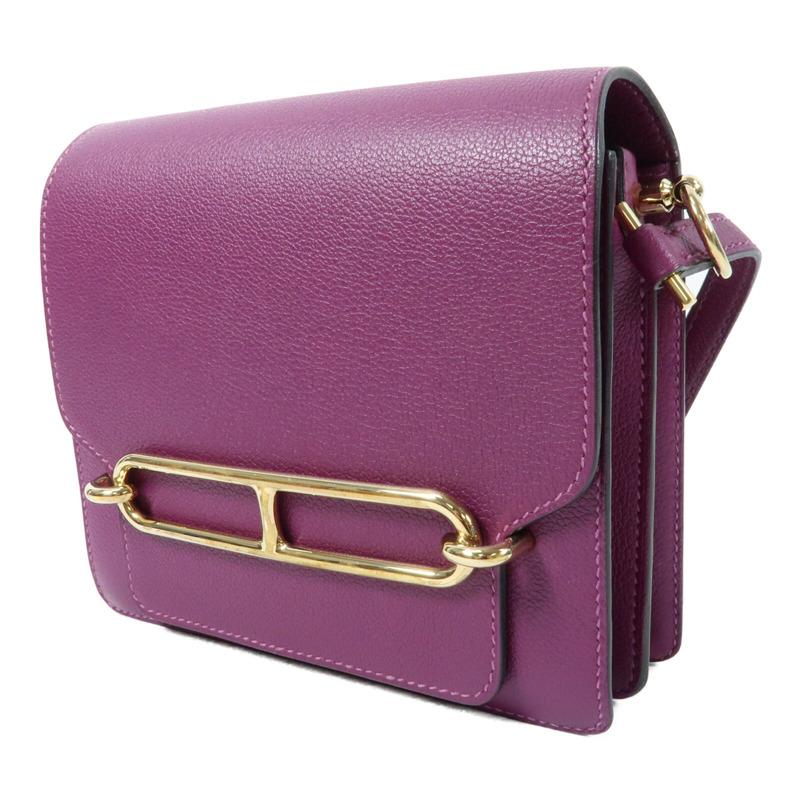 HERMES 【Hermes Fair】Evercolor皮革Mini Roulis金扣肩背袋Anemone-2
