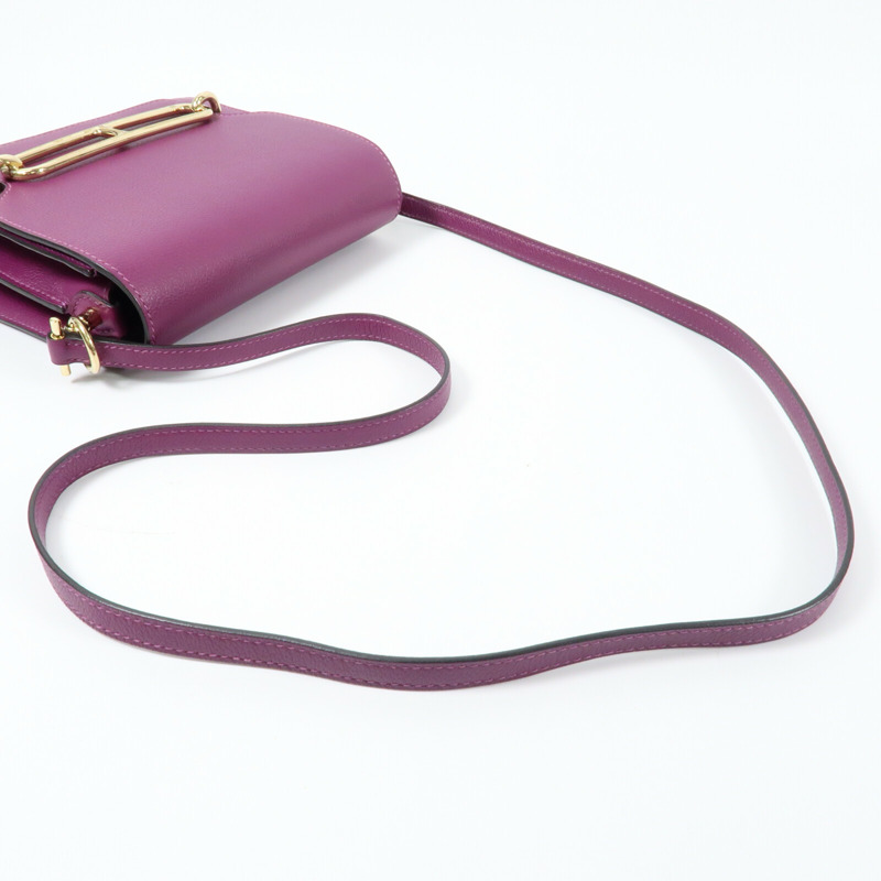 HERMES 【Hermes Fair】Evercolor皮革Mini Roulis金扣肩背袋Anemone-8