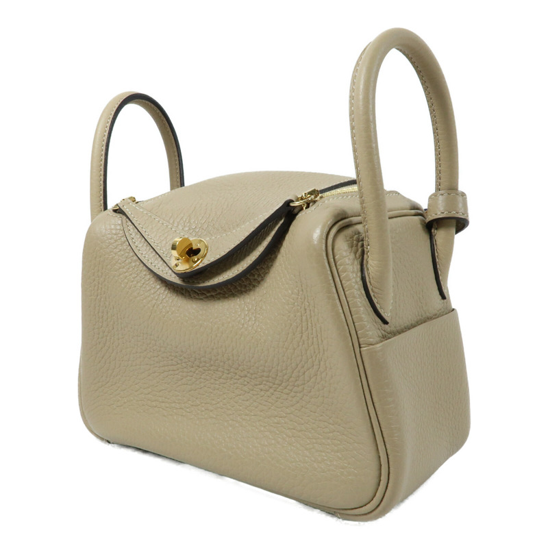 HERMES 【Hermes Fair】Clemence皮革Mini Lindy金扣手挽肩背兩用袋Trench-2