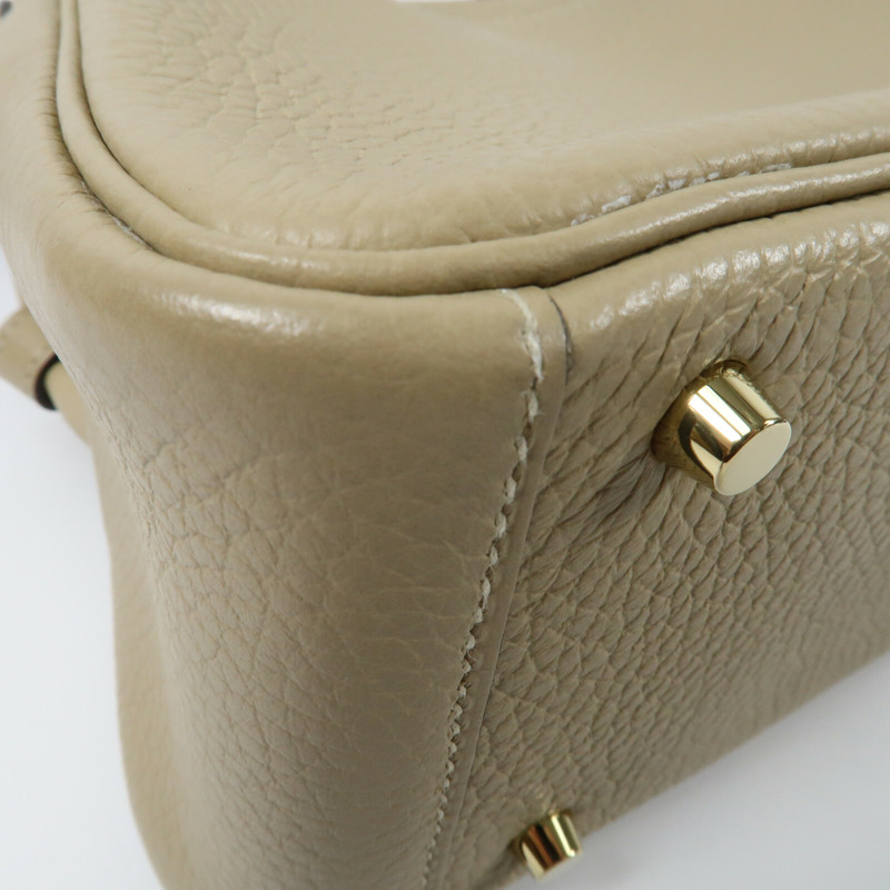 HERMES 【Hermes Fair】Clemence皮革Mini Lindy金扣手挽肩背兩用袋Trench-6