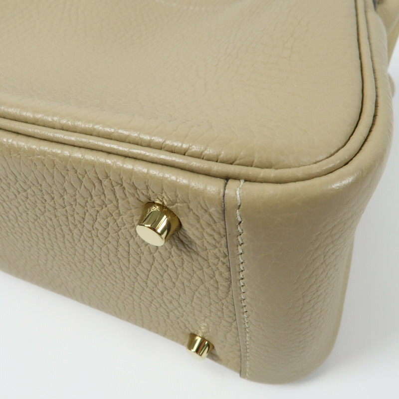 HERMES 【Hermes Fair】Clemence皮革Mini Lindy金扣手挽肩背兩用袋Trench-7