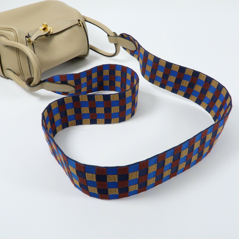 HERMES 【Hermes Fair】Clemence皮革Mini Lindy金扣手挽肩背兩用袋Trench-8