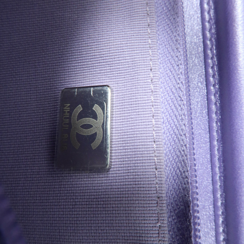 CHANEL 羊皮皮革WOC Wallet On Chain銀扣鏈帶肩背袋-16