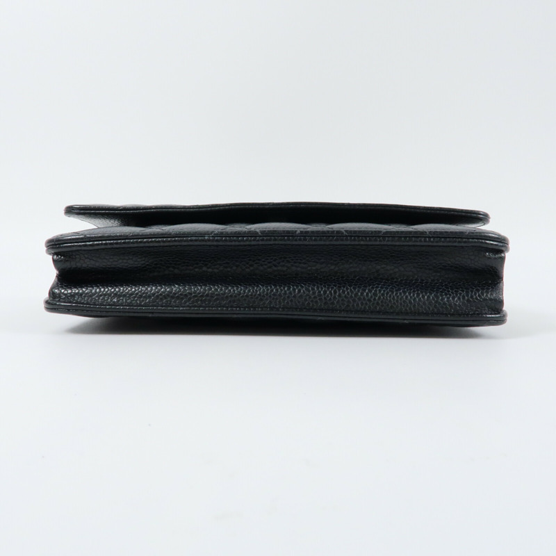 CHANEL 牛皮皮革Wallet On Chain銀扣鏈帶肩背袋-3