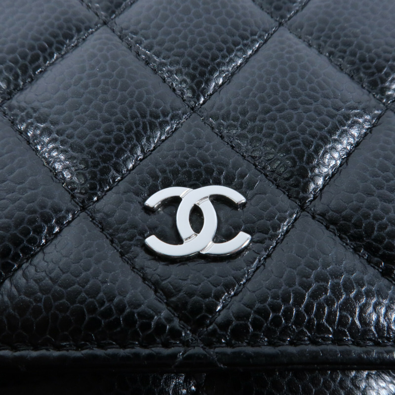 CHANEL 牛皮皮革Wallet On Chain銀扣鏈帶肩背袋-9