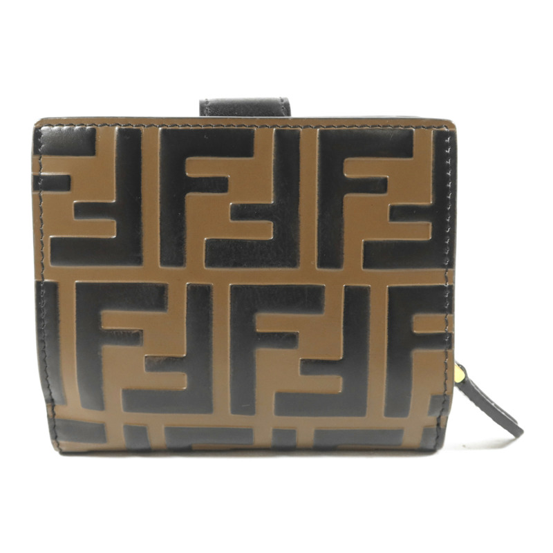 FENDI 牛皮皮革Wallet金扣錢包-1