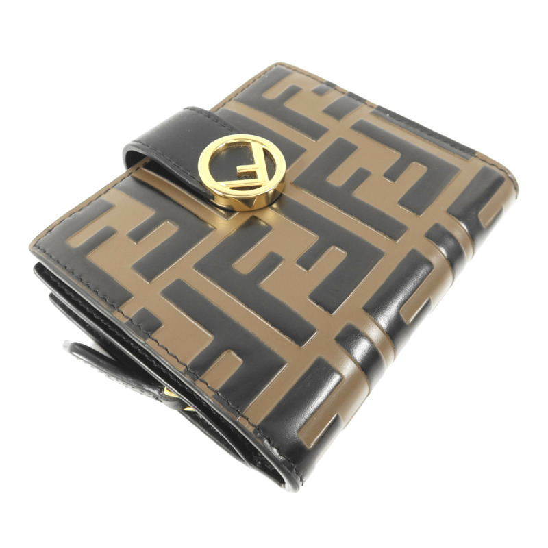 FENDI 牛皮皮革Wallet金扣錢包-2
