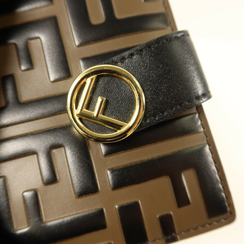 FENDI 牛皮皮革Wallet金扣錢包-11