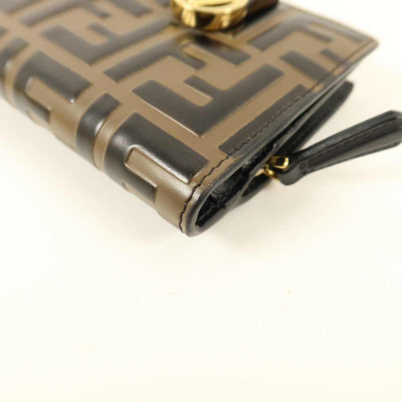 FENDI 牛皮皮革Wallet金扣錢包-12
