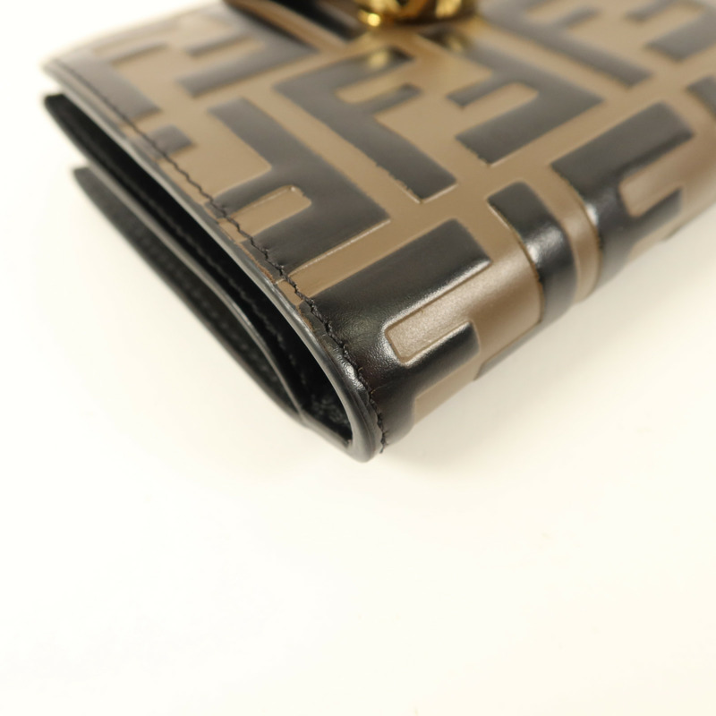 FENDI 牛皮皮革Wallet金扣錢包-13