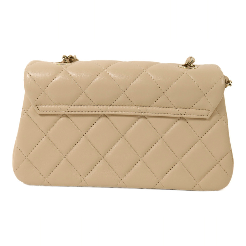 CHANEL 羊皮皮革Chain Shoulder金扣鏈帶肩背袋-1