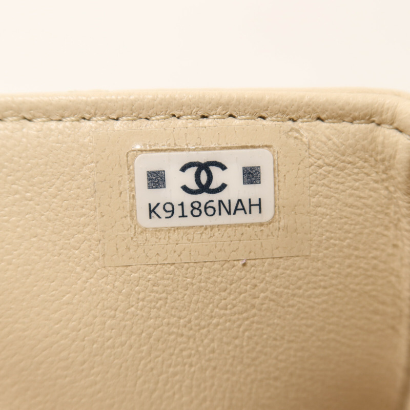 CHANEL 羊皮皮革Chain Shoulder金扣鏈帶肩背袋-6