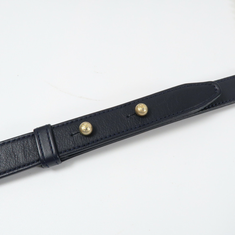 CHANEL 羊皮皮革Boy 25金扣鏈帶肩背袋-9