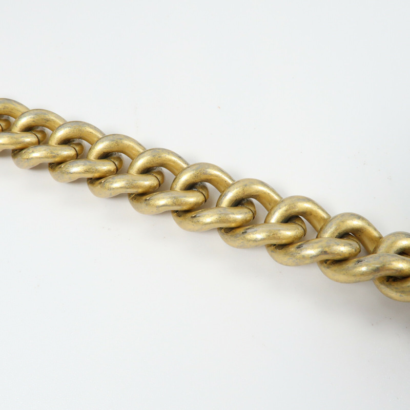 CHANEL 羊皮皮革Boy 25金扣鏈帶肩背袋-10