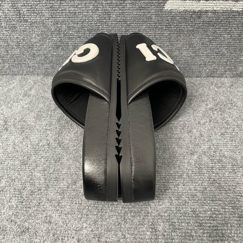 全新Gucci 古馳 凉鞋黑色皮面一字拖鞋42碼-10