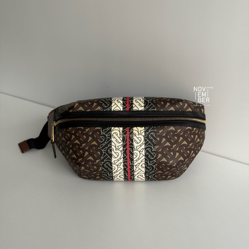 99新🆕 Burberry 滿版TB Logo 腰包-0