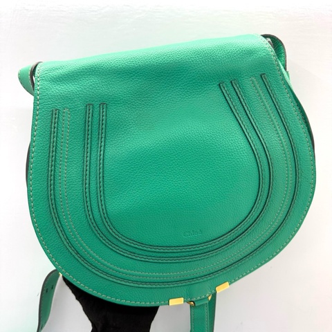 CHLOE 綠色牛皮MARCIE斜背包